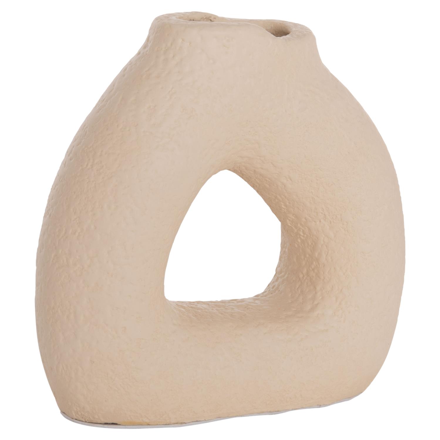 Διακοσμητικό Βάζο Επιτραπέζιο C4667.02S DECANT Τερακότα σε Κρέμ χρώμα 17.5x6.5x17Υεκ.