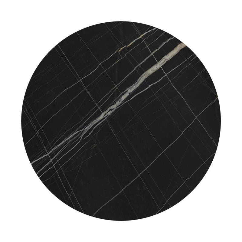 Επιφάνεια τραπεζιού Relian HPL μαύρο όψη μαρμάρου Φ69εκ πάχους 12mm