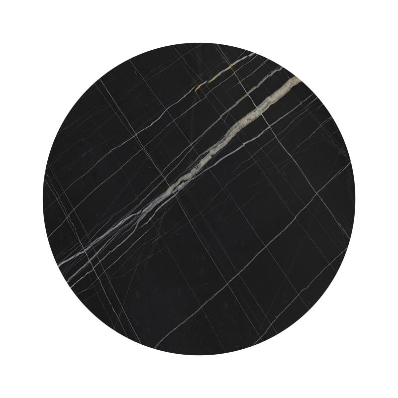 Επιφάνεια τραπεζιού Relian HPL μαύρο όψη μαρμάρου Φ60εκ πάχους 12mm