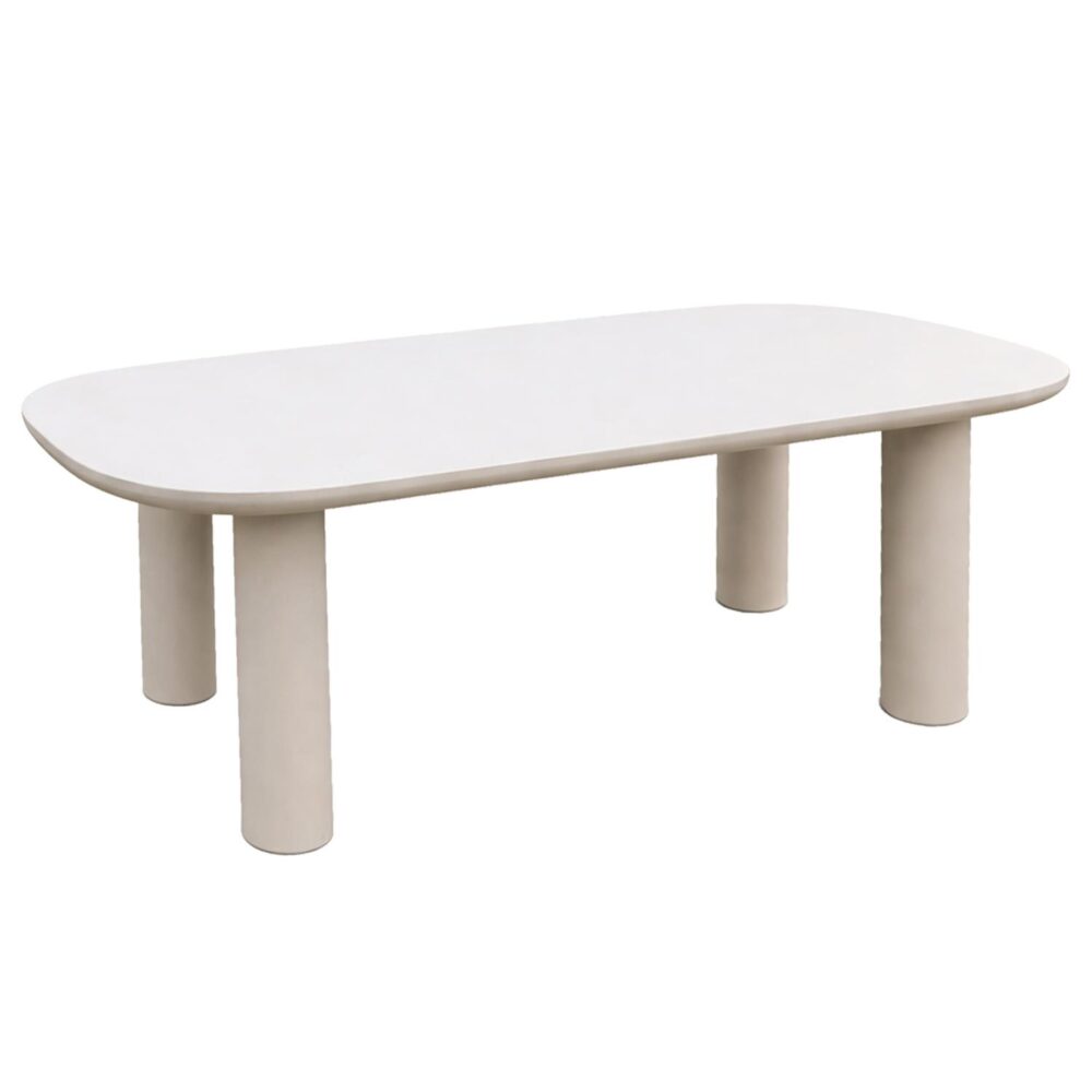Τραπέζι Τραπεζαρίας Κήπου KIORA C6597.02 Μπέζ Fiber Cement  200x100x75Υεκ.