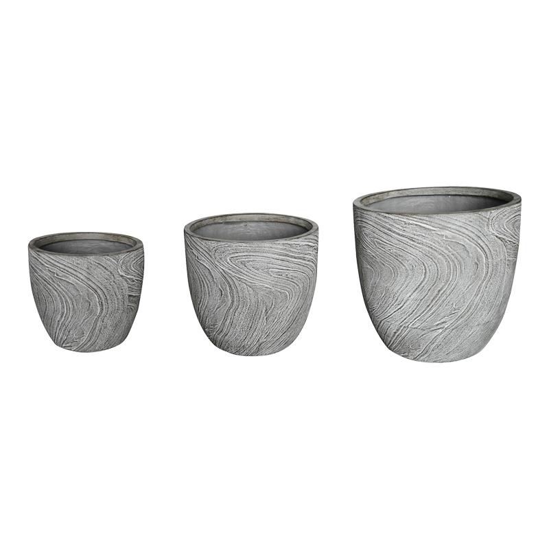 Σετ Κασπώ Anthea 3τεμ κεραμικό σε γκρι απόχρωση