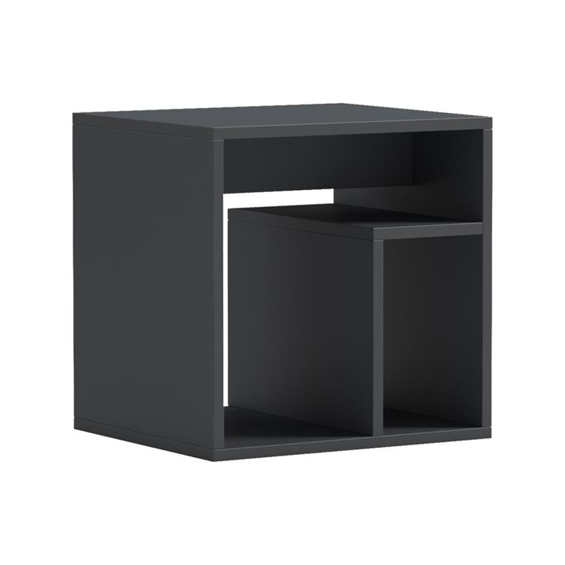 Βοηθητικό τραπεζάκι σαλονιού Doublo ανθρακί 40x35x40εκ