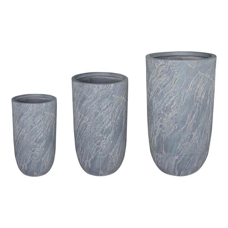 Σετ Κασπώ Anteria 3τεμ κεραμικό σε γκρι-μπεζ απόχρωση