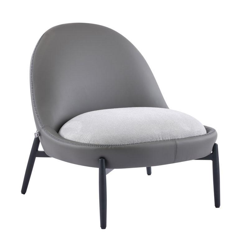 Πολυθρόνα FL829 Fylliana Γκρί ύφασμα με Μεταλλικά πόδια 74x84x80εκ