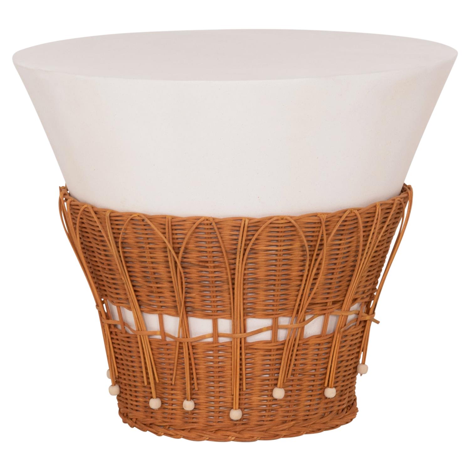 Τραπεζάκι Σαλονιού PERRAL C18164.02L Fiber Cement Λευκό - Φυσικό Rattan Φ55x45Υεκ Τραπεζάκι Σαλονιού PERRAL C18164.02L Fiber Cement Λευκό - Φυσικό Rattan Φ55x45Υεκ