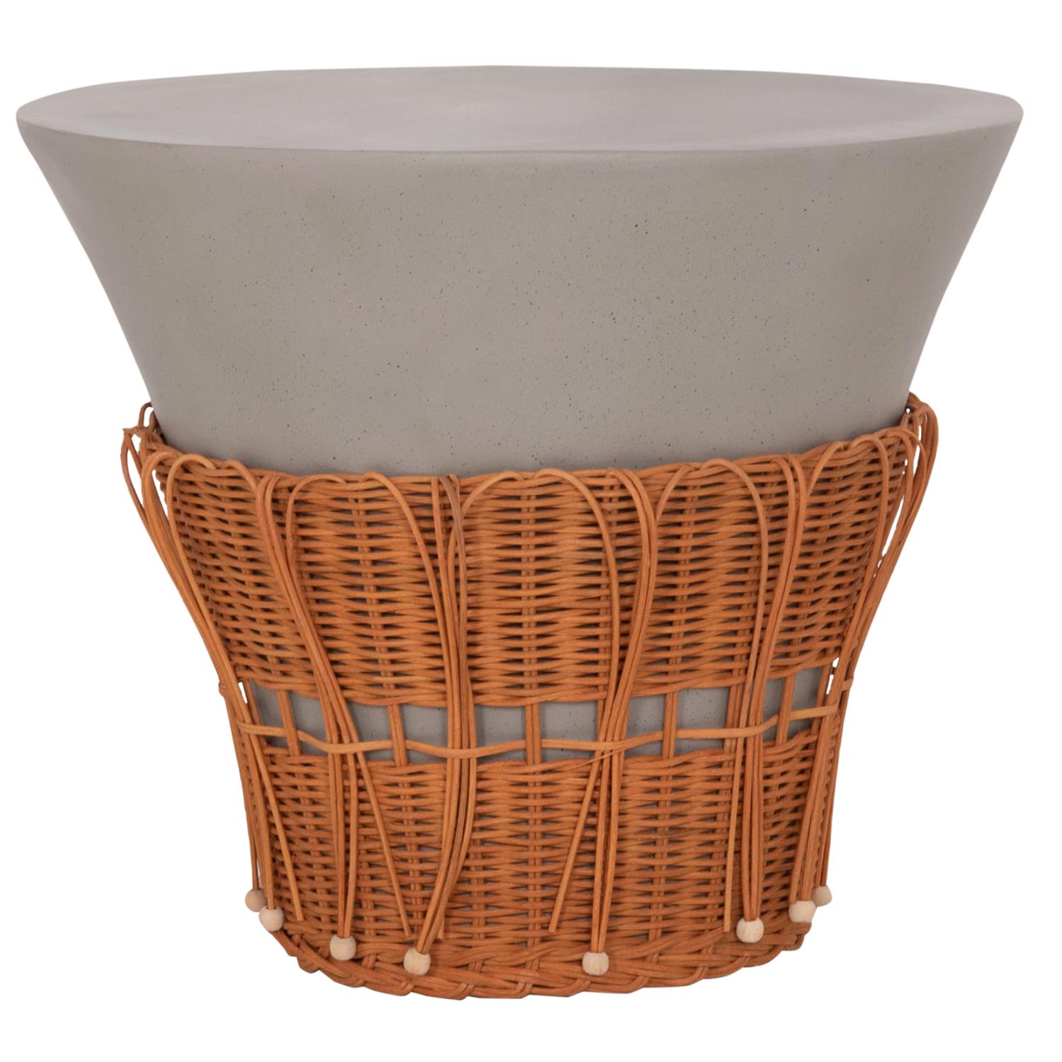 Τραπεζάκι Σαλονιού PERRAL C18164.03L Fiber Cement Γκρί - Φυσικό Rattan Φ55x45Υεκ Τραπεζάκι Σαλονιού PERRAL C18164.03L Fiber Cement Γκρί - Φυσικό Rattan Φ55x45Υεκ