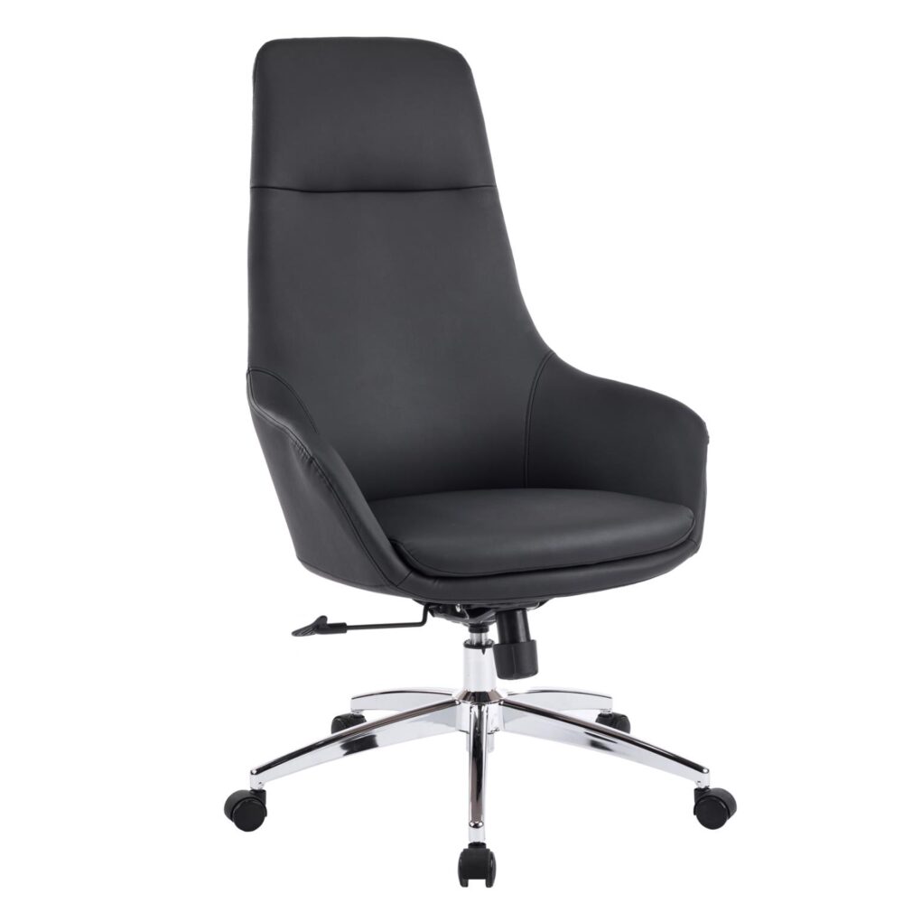 Καρέκλα Γραφείου BEKKER C18359.01 Μαύρο PU Δέρμα - Βάση Χρωμίου 67x67x126Υεκ.