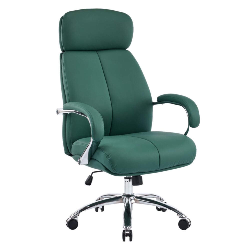 Καρέκλα Γραφείου TOREN C18357.07 Πράσινο PU Δέρμα - Βάση Χρωμίου 66x74x128Υεκ