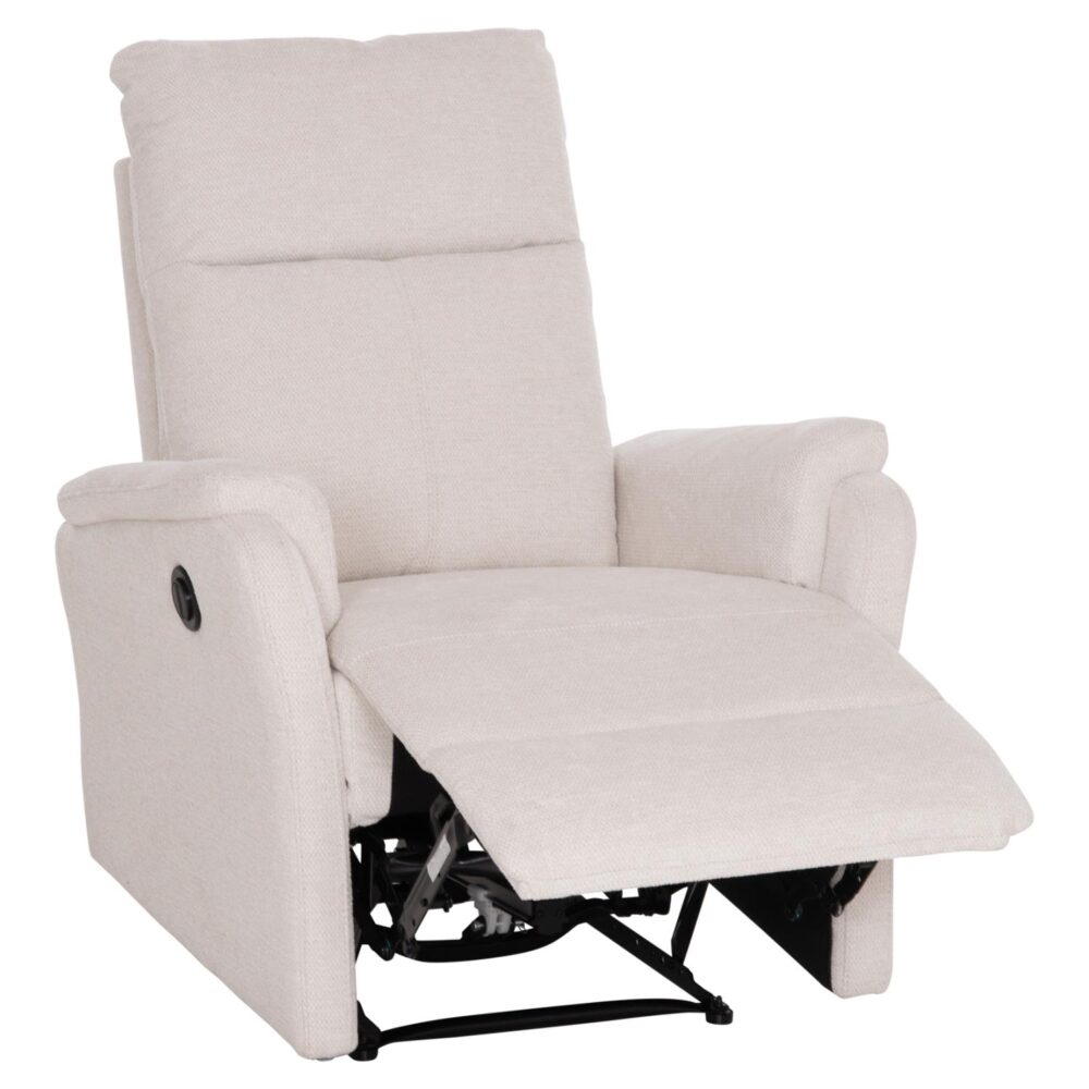 Πολυθρόνα Relax SYNTHIA με Ηλεκτρική Ανάκλιση σε Μπέζ ύφασμα 75x87x102Yεκ.
