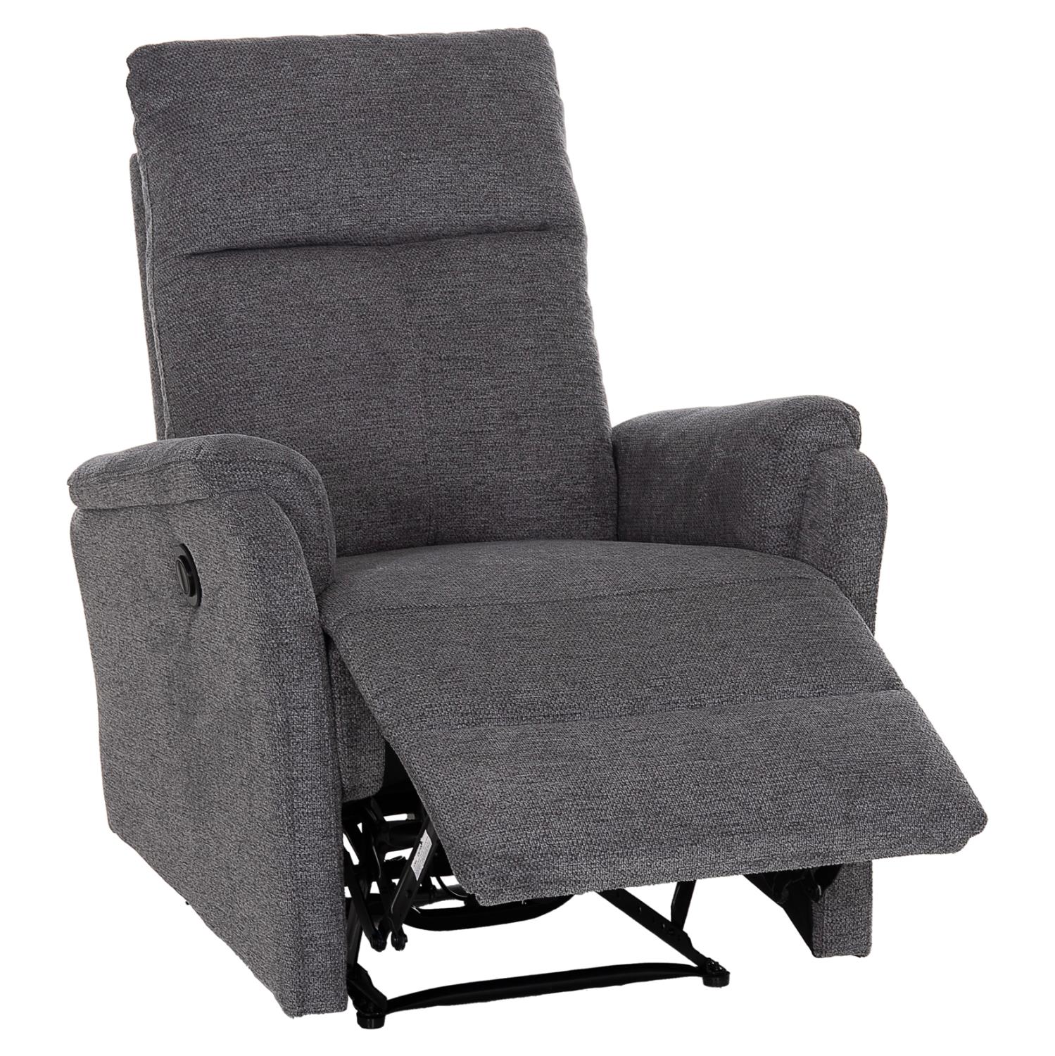 Πολυθρόνα Relax SYNTHIA με Ηλεκτρική Ανάκλιση σε Γκρί ύφασμα 75x87x102Yεκ.