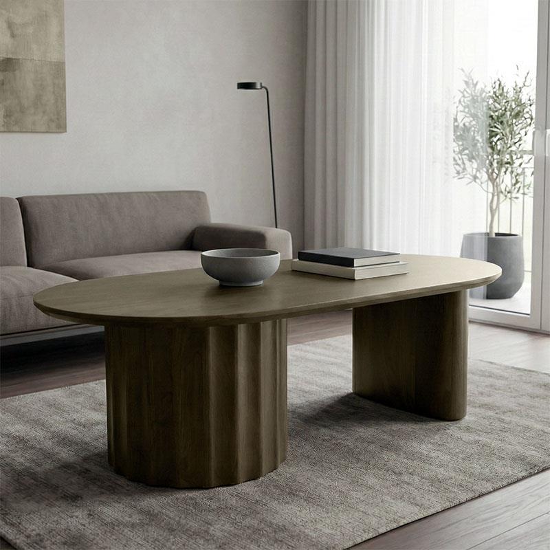 Τραπεζάκι σαλονιού Flute wenge μασίφ ξύλο μάνγκο 130x65x40εκ