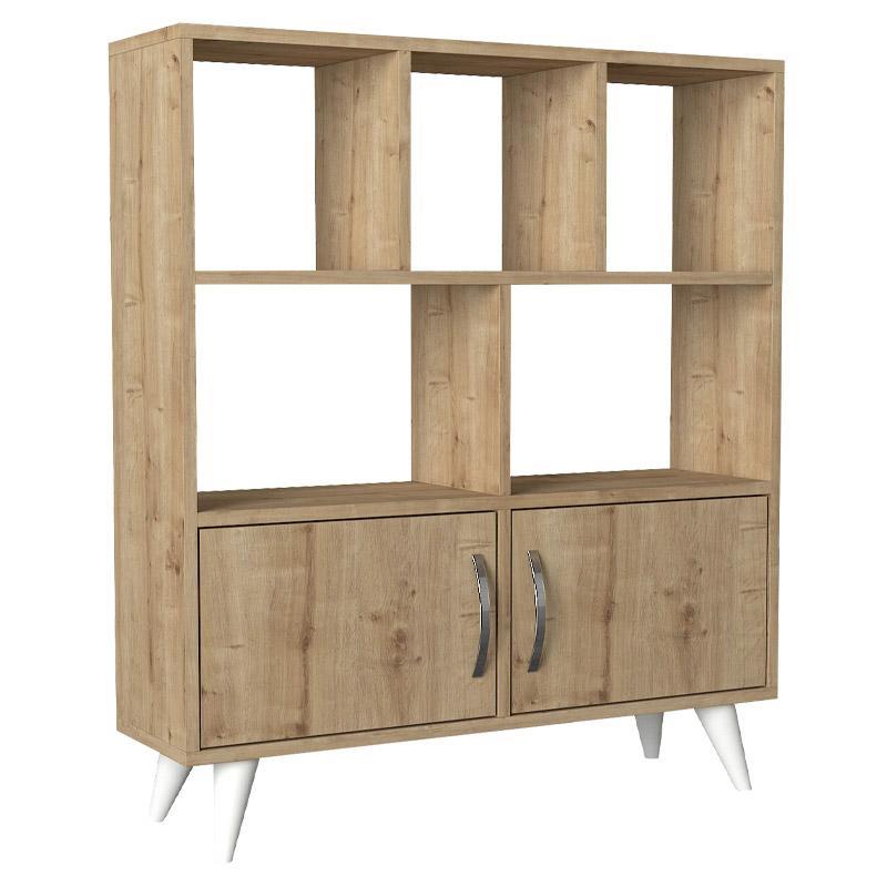 Βιβλιοθήκη - Ραφιέρα Orbit Fylliana Sonoma 90x22x105 εκ.