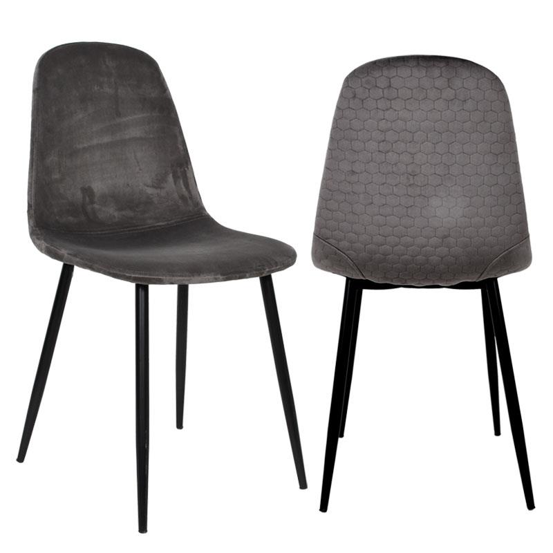 Καρέκλα Τραπεζαρίας 274 Fylliana Γκρί 45x50x88εκ.