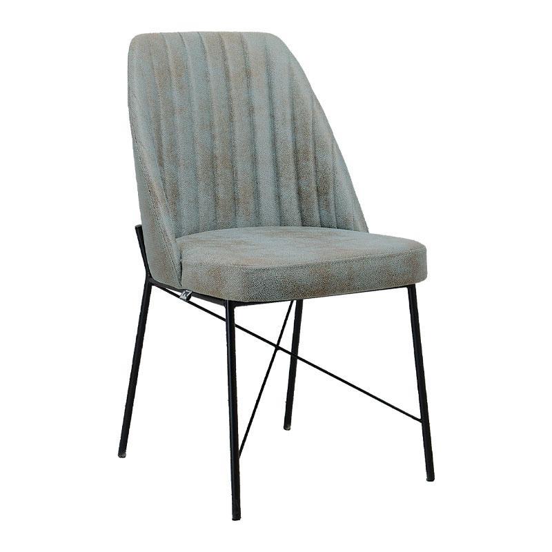 Καρέκλα Τραπεζαρίας Colette Fylliana Γαλάζιο - Καφέ 48x47x83εκ.