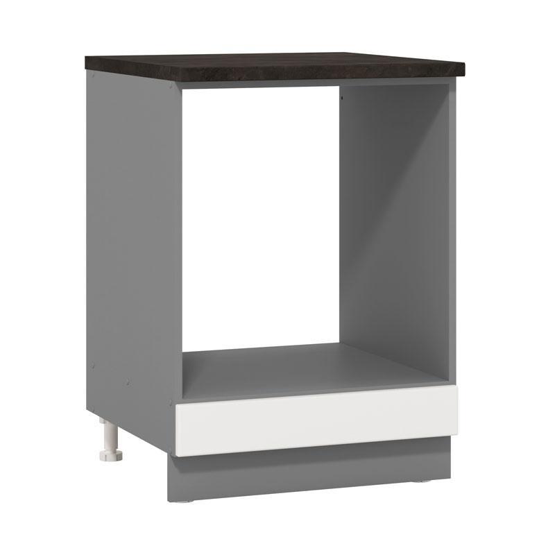 Επιδαπέδιο Ντουλάπι Κουζίνας Petra D60 UR Φούρνου Γκρί - Λευκό 60x55x82 εκ.