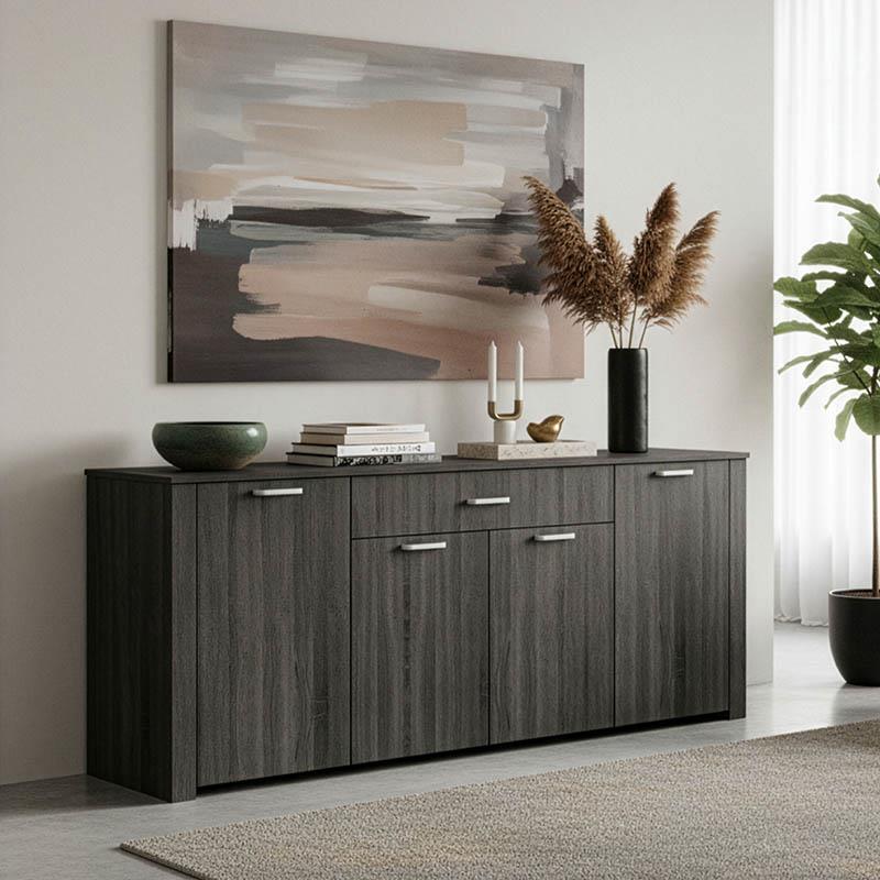 Μπουφές Kinley grey-wenge 210x40x82εκ