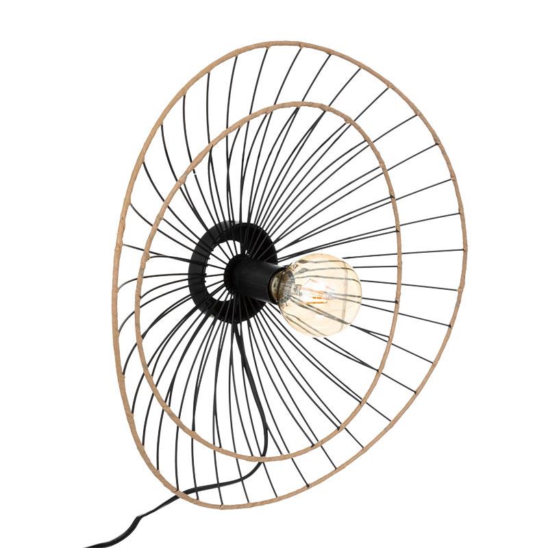 Φωτιστικό τοίχου-απλίκα Alara E27 40W χρυσό-μαύρο Φ45x11εκ