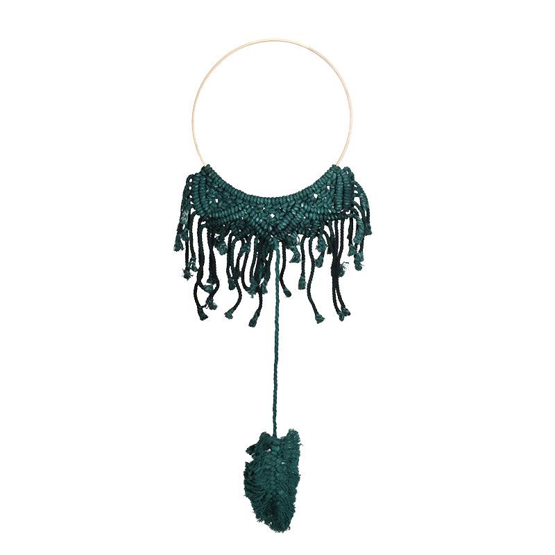 Διακοσμητικό Τοίχου Μακραμέ FL087 Πετρόλ 27x27x80 εκ.