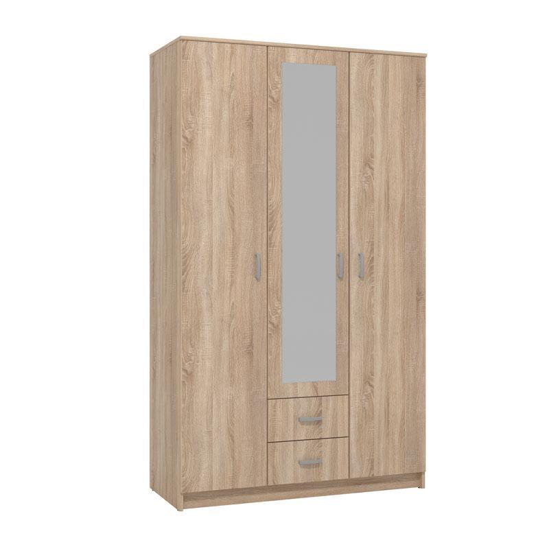 Ντουλάπα Hana 3K2FO Sonoma 120x52x205 εκ.