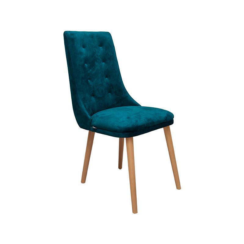 Καρέκλα Τραπεζαρίας Deniz Fylliana Πετρόλ με Golden Sand πόδια 45x50x95εκ.