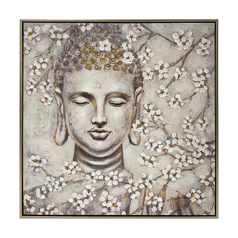 Πίνακας σε Καμβά FL33422 Fylliana με Πλαστικό Πλαίσιο σε Γκρί χρώμα 60x4x60εκ.