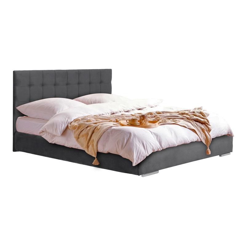 Επενδυμένο Κρεβάτι New Cagliari Fylliana Γκρί 90x200 εκ.