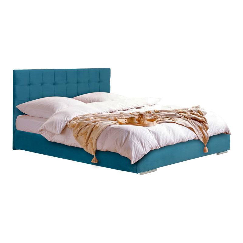 Επενδυμένο Κρεβάτι New Cagliari Fylliana Πετρόλ 90x200 εκ.