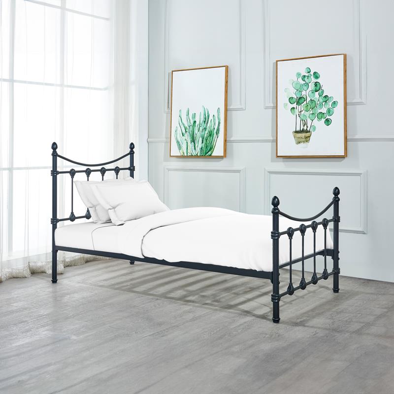 Κρεβάτι Beowulf μαύρο μεταλλικό 90x190x102εκ