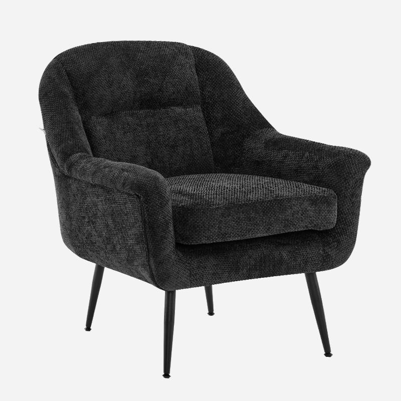 Πολυθρόνα FL801 Fyllianaμε Μεταλλικά Πόδια Μαύρο 76x77x89 εκ.