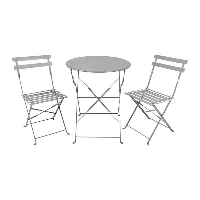 Σετ κήπου Rollin Fylliana Μεταλλικό 3 τεμ Γκρί