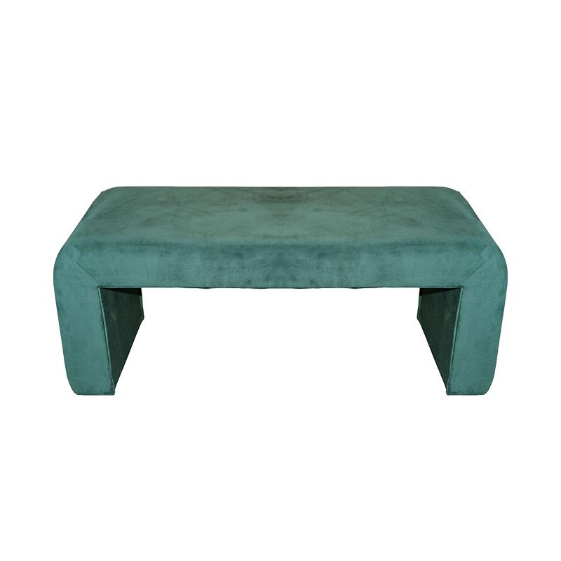 Σκαμπό Gagga Inart βελούδο ύφασμα σε πράσινη απόχρωση 110x40x45εκ