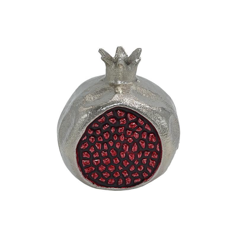 Μεταλλικό Διακοσμητικό Pomegranate FL450 Fylliana Νίκελ-Κόκκινο χρώμα 8x10x11εκ