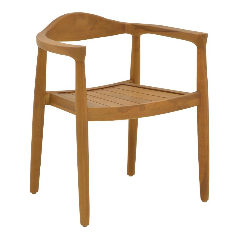 Καρέκλα - Πολυθρόνα Ganny teak ξύλο σε φυσική απόχρωση 59x56x71εκ