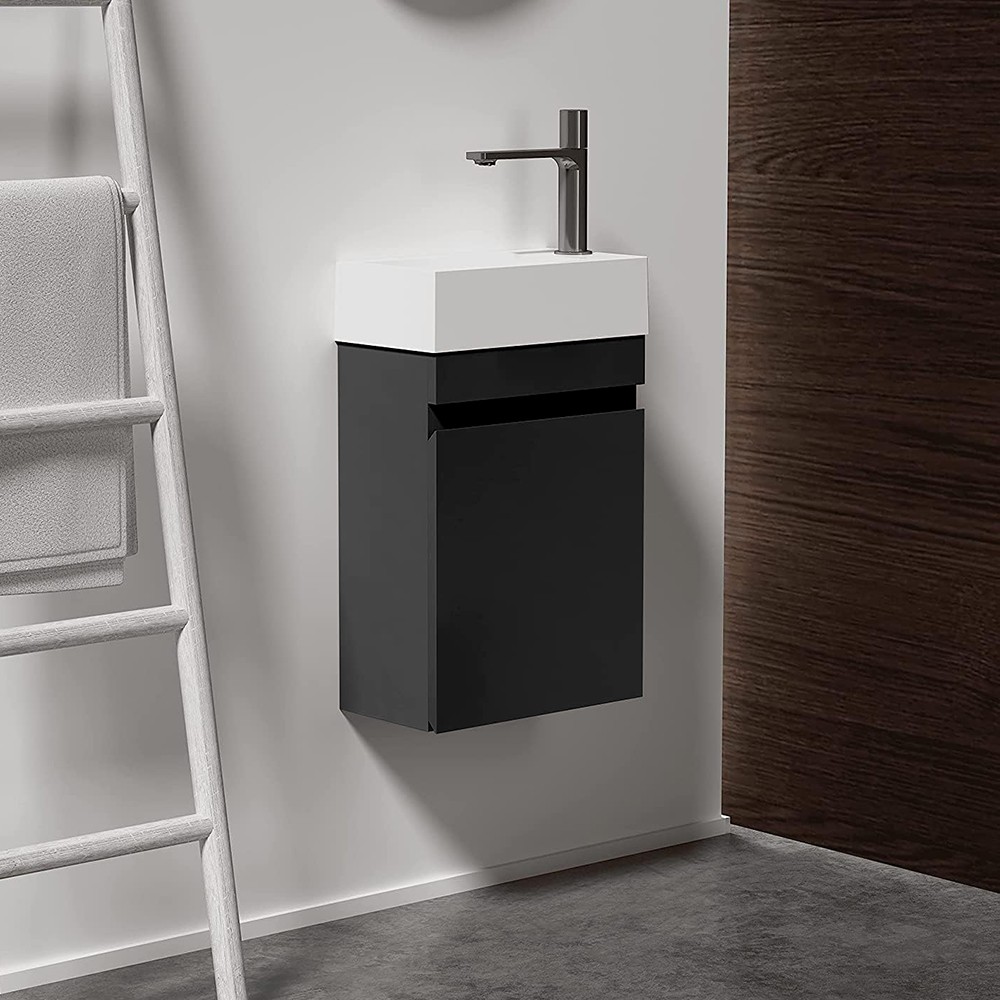 Πάγκος μπάνιου με Νιπτήρα KAREN 45 Μαύρο 46x26x43 εκ. Πάγκος μπάνιου με Νιπτήρα KAREN 45 Μαύρο 46x26x43 εκ.