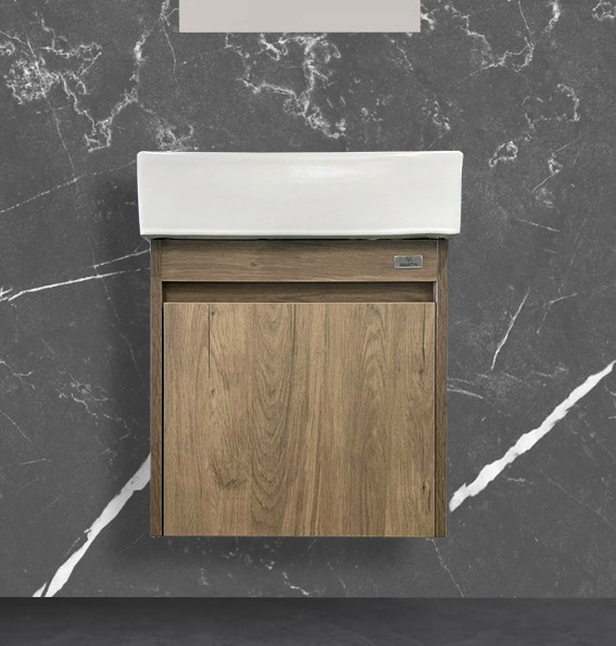 Πάγκος μπάνιου με Νιπτήρα KAREN 45 Καφέ 46x26x43 εκ.