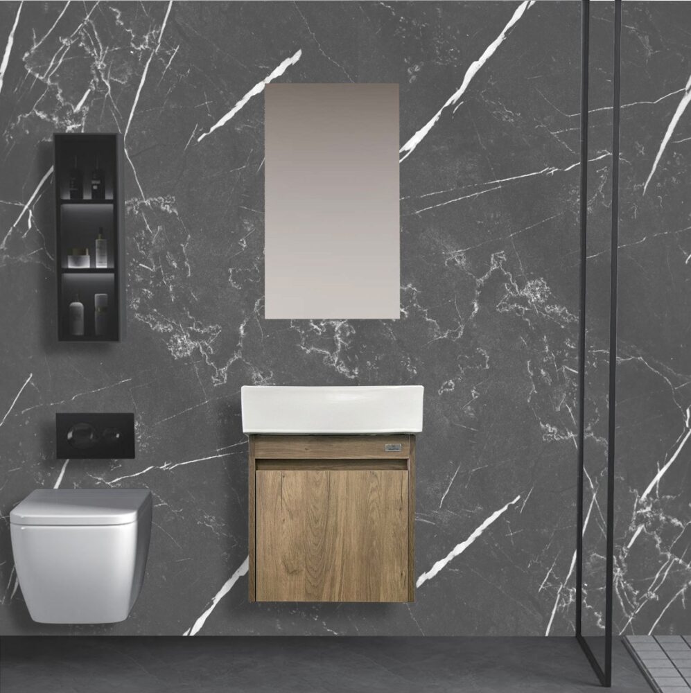 Σετ Επίπλου Mπάνιου KAREN 45 Καφέ