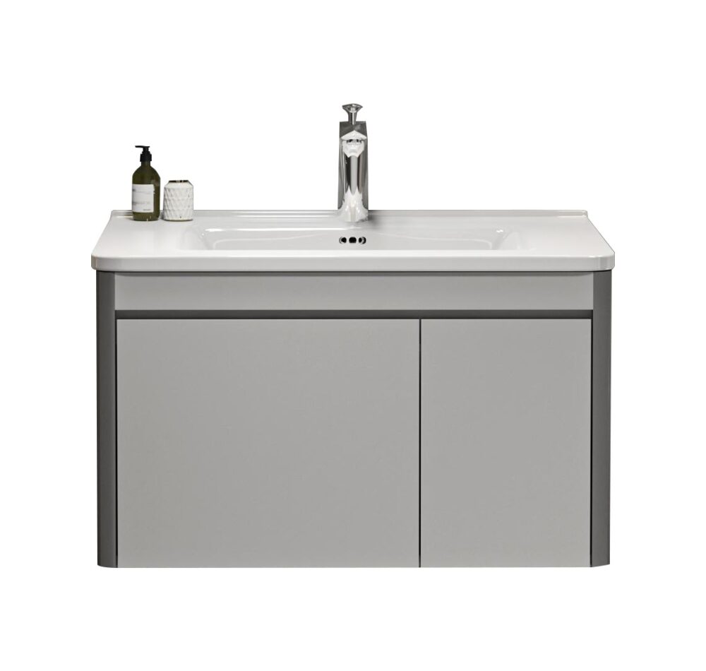 Πάγκος μπάνιου με Νιπτήρα YVONNE 60 Γκρί 60x50x43 εκ.