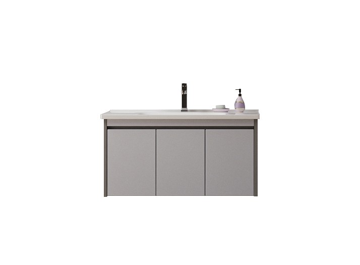 Πάγκος μπάνιου με Νιπτήρα YVONNE 100 Γκρί 100x50x43 εκ.