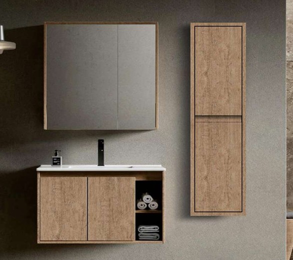 Σετ Επίπλου Mπάνιου REA 80 Capuccino