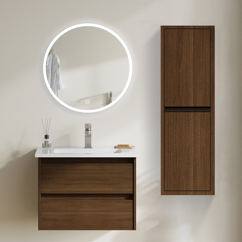 Σετ Επίπλου Mπάνιου EVELYN 60 Plywood Καφέ