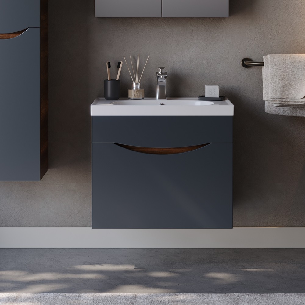 Πάγκος μπάνιου με Νιπτήρα SMILE 65 Ανθρακί - Barok 65x45.5x54.5 εκ. Πάγκος μπάνιου με Νιπτήρα SMILE 65 Ανθρακί - Barok 65x45.5x54.5 εκ.