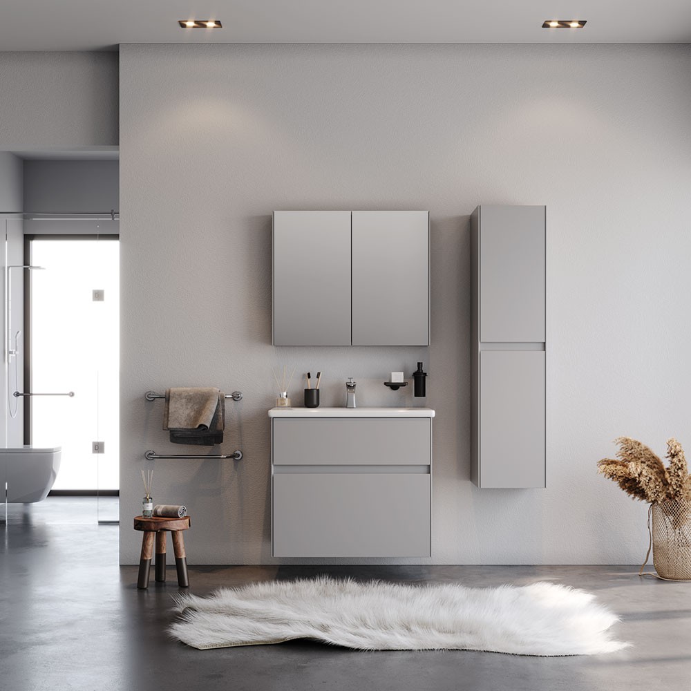 Σετ Έπιπλο Μπάνιου MALAGA 80 Γκρί