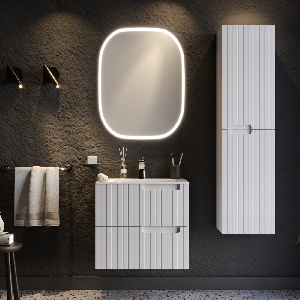 Σετ Έπιπλο Μπάνιου ENZA 60 Λευκό