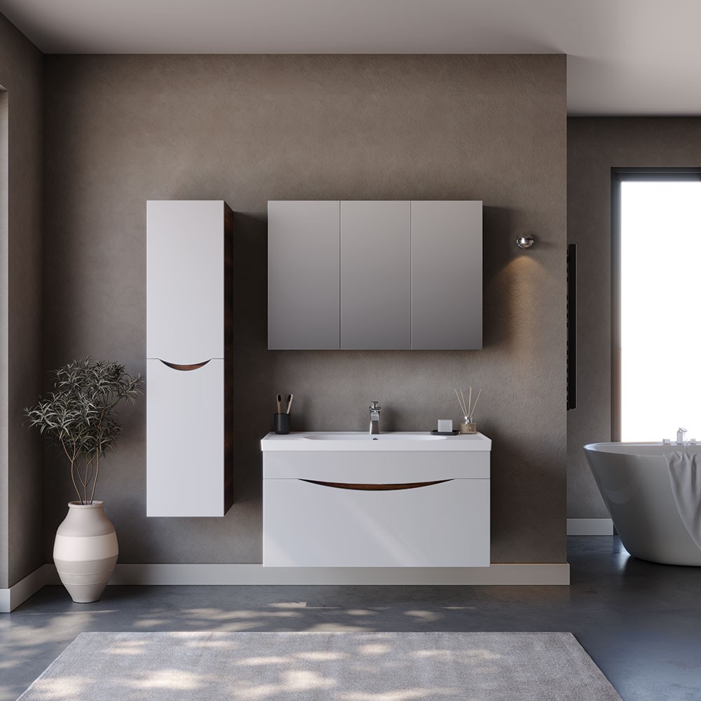 Σετ Έπιπλο Μπάνιου SMILE 100 Λευκό - Barok Σετ Έπιπλο Μπάνιου SMILE 100 Λευκό - Barok