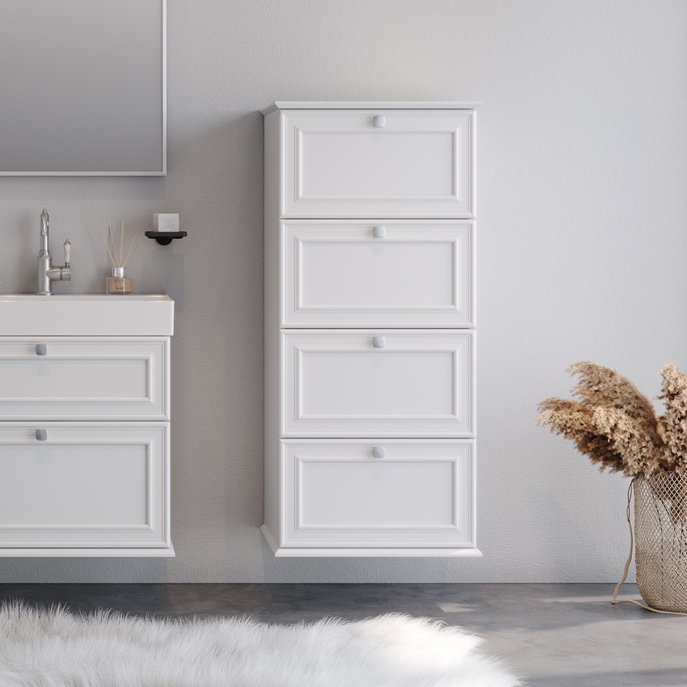 Στήλη μπάνιου κρεμαστή STELLA 54 Λευκή 54x42x120 εκ.