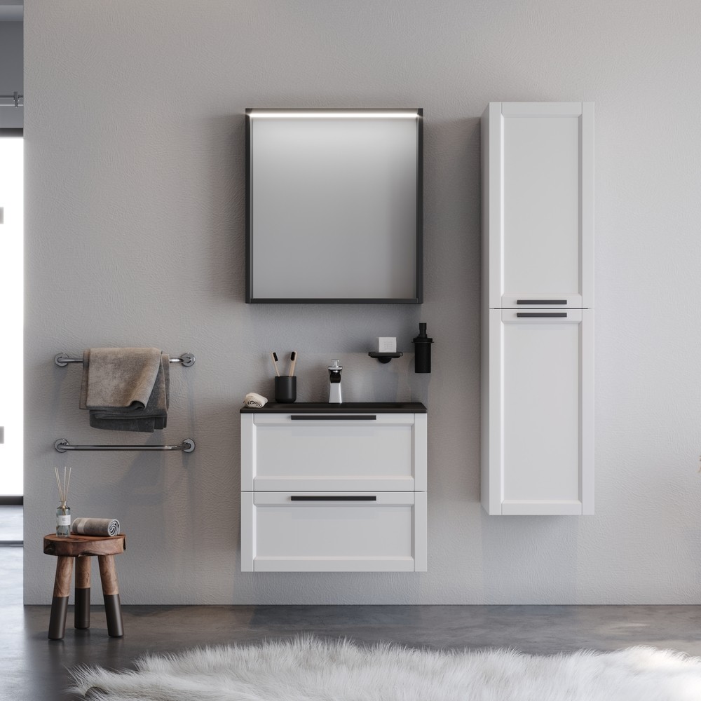 Σετ Έπιπλο Μπάνιου LAGUNA 60 MDF Λευκό Λάκα