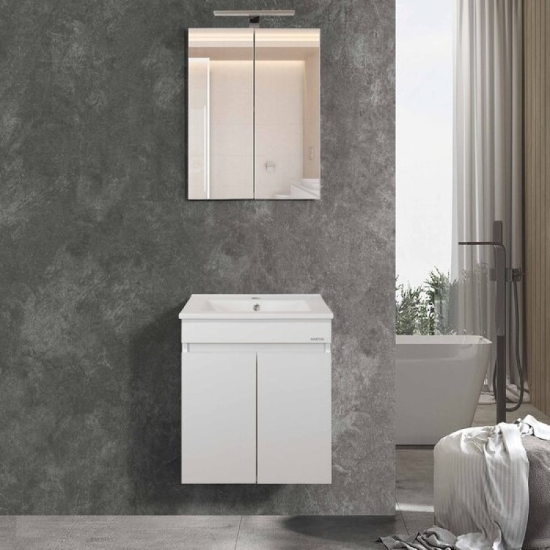 Σετ Μπάνιου OMEGA 50 Λευκό Γυαλιστερό