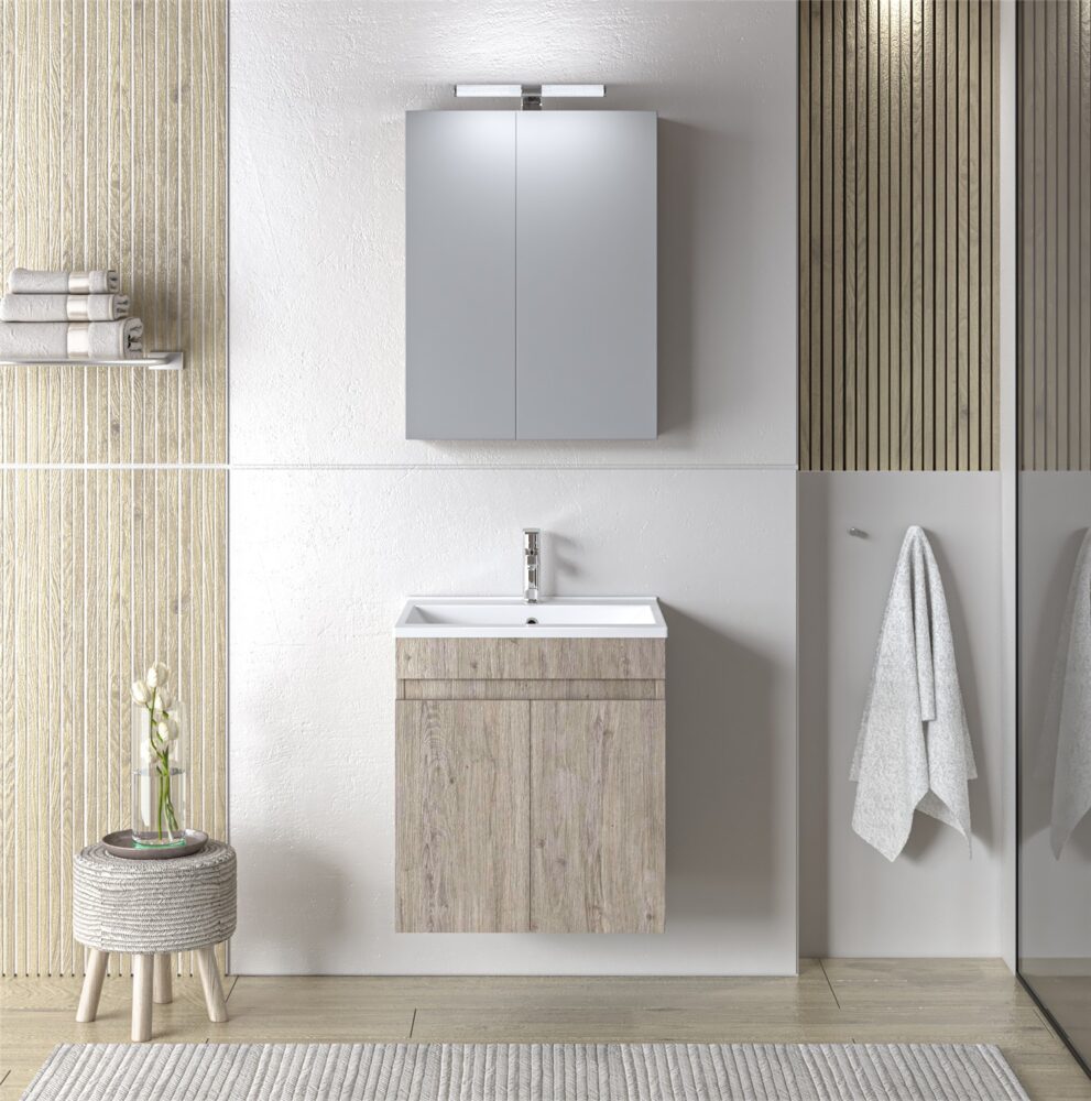 Σετ Έπιπλο Μπάνιου OMEGA 50 Beige Oak Σετ Έπιπλο Μπάνιου OMEGA 50 Beige Oak