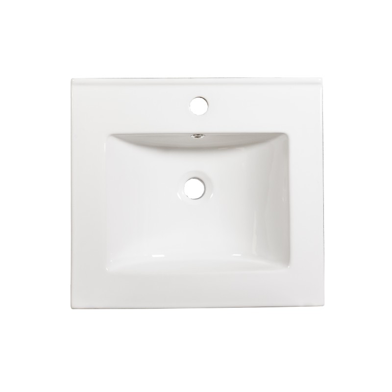 Νιπτήρας Μπάνιου SLIM 50 Λευκή γυαλιστερή πορσελάνη 50x46 εκ.