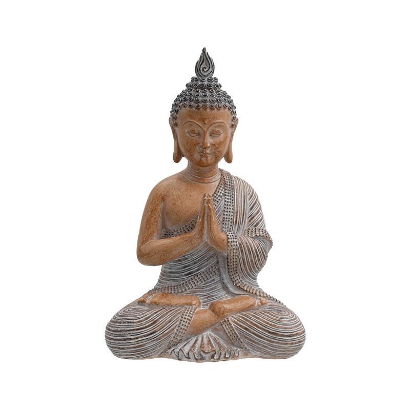 Επιτραπέζιο Διακοσμητικό "Buddha" FL546 Fylliana Polyresin Καφέ χρώμα 22x15x31εκ